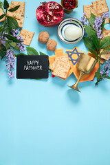 Obraz na płótnie Canvas Passover food. Pesach Jewish holiday.