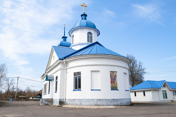 Ancient Church of Michael the Archangel (1820) on a April day. Volkhov