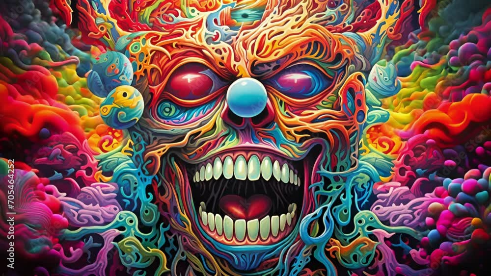 Poster take a glimpse into the realm of the psychedelic, where pulsating patterns and hallucinatory visuals