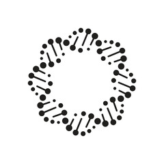 Abstract of DNA interwoven continuously forming a star