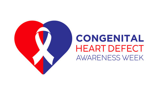 Congenital Heart Defect Awareness Week observed every year in month of february. Vector health banner, flyer, poster and social medial template design.