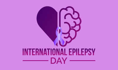 International Epilepsy Day observed every year on february 12. Vector health banner, flyer, poster and social medial template design.