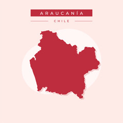 Vector illustration vector of Araucanía map Chile