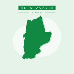 Vector illustration vector of Antofagasta map Chile