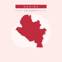Vector illustration vector of Nariño map Colombia