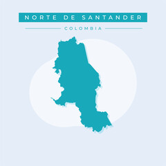 Vector illustration vector of Norte de Santander map Colombia