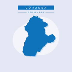 Vector illustration vector of Córdoba map Colombia
