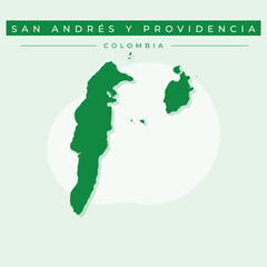Vector illustration vector of San Andrés y Providencia map Colombia
