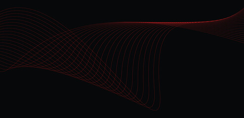 Black abstract background and red line 