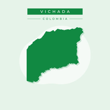 Vector illustration vector of Vichada map Colombia