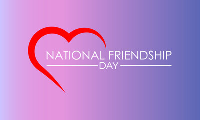 National Friendship Day February celebrated on 11th February. Vector banner, flyer, poster and social medial template design.