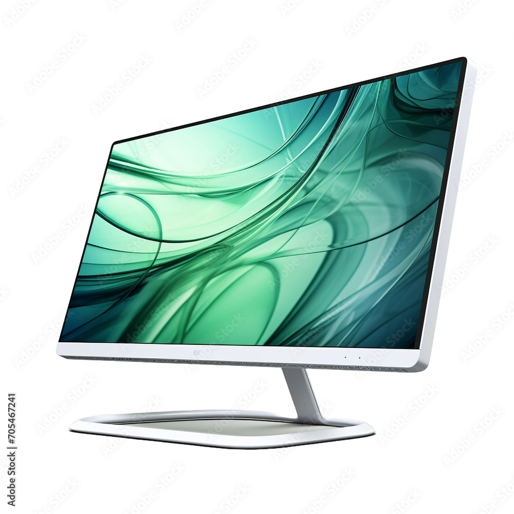 Poster computer isolated on transparent background