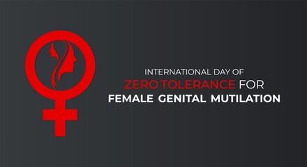 Obraz premium International Day of Zero Tolerance for Female Genital Mutilation, 6 February. Female genital mutilation (FGM). Stop female genital mutilation. Holiday Concept. Banner, poster and card. JPEG format.