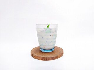 Isolated on white background. traditional drink originating from the Betawi area, Jakarta, Indonesia.