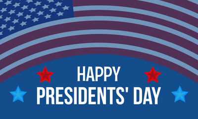 Presidents' Day celebrated every year of 19th February. American federal holidays  Vector banner, flyer, poster and social medial template design.