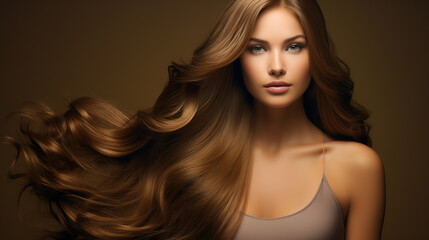 Fototapeta premium portrait of a woman with long hair