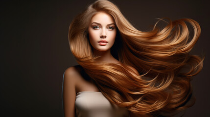 Obraz premium portrait of a woman with long hair