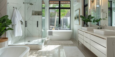 Modern and Natural Light Bathroom, Interior Design