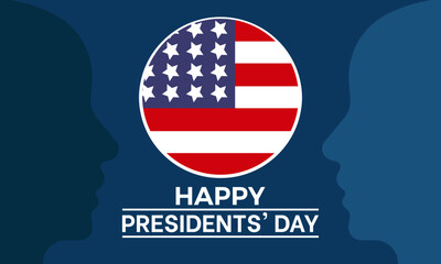 Presidents' Day celebrated every year of 19th February. American federal holidays  Vector banner, flyer, poster and social medial template design.