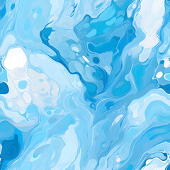 Fototapeta na wymiar Azure Swirls Abstract Art - tile - seamless pattern
