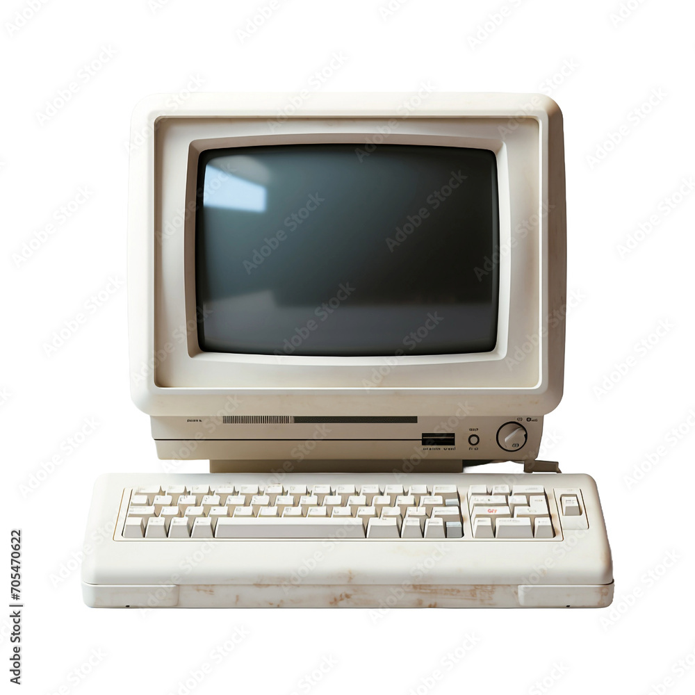 Poster computer isolated on transparent background