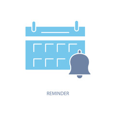 reminder concept line icon. Simple element illustration. reminder concept outline symbol design.
