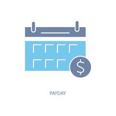 payday concept line icon. Simple element illustration. payday concept outline symbol design.