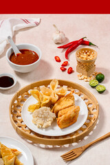 Batagor or abbreviated from Bakso Tahu Goreng, Sundanese and Indonesian: 