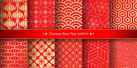 中国の旧正月のパターンセット