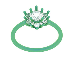 Jewelry isolated on background. 3d rendering - illustration