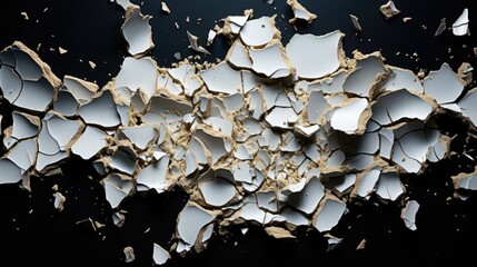 Obraz premium Torn paper on black background