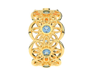 Jewelry isolated on background. 3d rendering - illustration