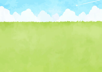 シンプルな草原のイラスト