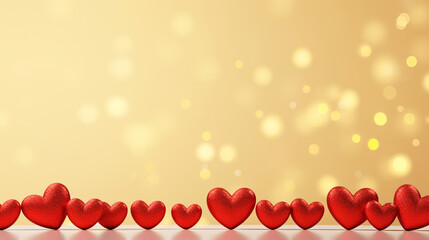 background with red hearts, valentine background with bokeh