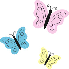 Naklejka premium Cute Butterfly Illustration