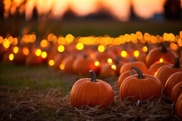 Pumpkin Patch Bokeh: Capture the warm glow of pumpkins.