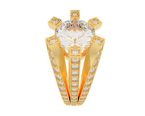 Jewelry isolated on background. 3d rendering - illustration