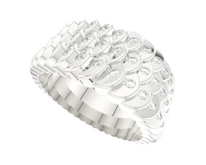 Jewelry isolated on background. 3d rendering - illustration