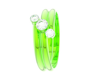 Jewelry isolated on background. 3d rendering - illustration