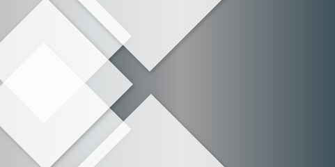 Fototapeta premium Abstract gray background with white color triangle pattern texture design .square shape with soft shadows as pattern .space futuristic design concept .abstract triangle vector illustration .