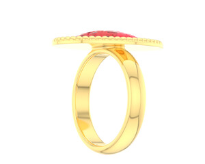 Jewelry isolated on background. 3d rendering - illustration