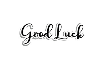 good luck sign on white background