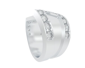 Jewelry isolated on background. 3d rendering - illustration