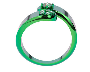 Jewelry isolated on background. 3d rendering - illustration