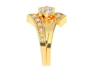 Jewelry isolated on background. 3d rendering - illustration