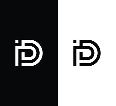 Minimalist iPD Letter Logo. Usable for Business Logo. Monogram Element