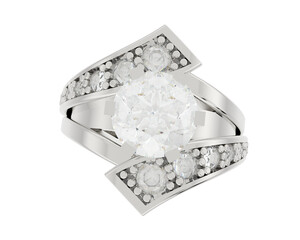 Jewelry isolated on background. 3d rendering - illustration