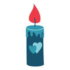 Hand Drawn Burning Candle Illustration