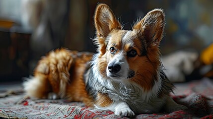 Welsh Corgi Cardigan Cute Fluffy Dog, Desktop Wallpaper Backgrounds, Background HD For Designer