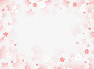 Fototapeta na wymiar 春の桜の季節と高級感な和風背景素材